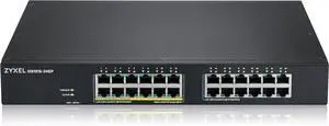 Zyxel 24-Port PoE Gigabit Switch | Smart-Managed | 12x PoE+ Ports @130W | Optional Nebula Cloud | Rackmount [GS1915-24EP]