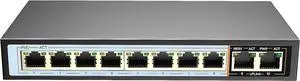 ENS 10 Ports PoE Switch, 8 PoE 120W, 100 Mbps 800 ft, Standard IEEE 802 3i/3u/3x/af/at Protocol, 30W max Power Every Single Port, Extend Mode, Perfect for IP Camera System, Wireless AP, IP Phone ENS 10 Ports PoE Switch, 8 PoE 120W, 100 Mbps 800 ft, Standard IEEE 802 3i/3u/3x/af/at Protocol, 30W max Power Every Single Port, Extend Mode, Perfect for IP Camera System, Wireless AP, IP Phone