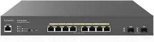 EnGenius Cloud Managed ECS2510FP 8-Port Multi-Gigabit L2+ PoE+ Switch with 240W & 2 SFP+ Uplink Ports