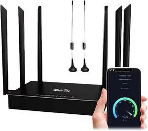 Ultra Link Free Wifi Router [unlimited Satellite Internet], Ultralink Free Internet Router, Wifi 6 Router Wireless Internet High Speed Smart Router, with 6 Omnidirectional Antennas, Plug and Play(1 se