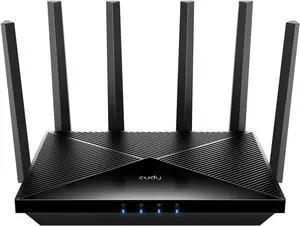 Cudy Tri-Band WiFi 7 BE11000 Router, 6-Stream 10 Gbps, 4 × 2.5G Ports, Up to 11000Mbps, VPN Server and Client, Cudy APP and Mesh, 6 × High-gain Antennas, WR11000