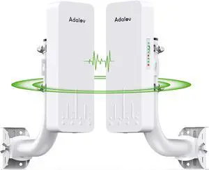Wireless Bridge, 3KM 5.8G Point to Point Outdoor CPE, Long Range WiFi Bridges for PtP/PtMP with 14DBi High Gain Antenna for Network Sharing,Network Extend,Starlink Network Extend (CPE660)