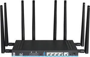 Wilflyer 5G SA NSA AX3000 WiFi 6 CPE Router for Globa Countries,Dual SIM Card Slot Celllular High Speed Wireless Router, 4 x 4 MU-MIMODetachable AntennasZ8102AX-T-RM520NGL