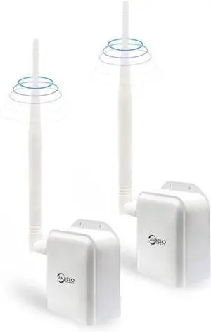Wireless Bridge Point to Point 2600 feet Long Range Wi-Fi Bridge Wireless Access with High-Gain Antenna, 2.4G WiFi Bridge Repeater Supports 2600 feet Outdoor Transmission Distance