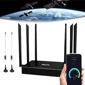 Ultra Link Free WiFi Router Unlimited Satellite Internet, Ultralink Free WiFi Router, WiFi 6 Router Wireless Internet High Speed Smart Router with 6 Omnidirectional Antennas(American Standard)