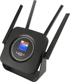 4G LTE Mobile Hotspot Router, 300Mbps Professional 4 Antennas LCD Display Strong Signal Mobile WiFi Hotspot for Home (US Plug)