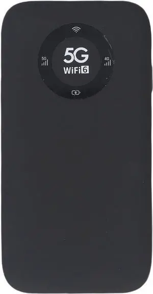 Bewinner 5G Mobile Hotspot, 1.25Gbps WiFi6 Travel Wireless Hotspot Router with Nano SIM Card Slot, Support 16 Devices Connected, 7100mAh Battery (Black)