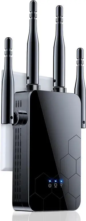 WiFi Extender Internet Booster, 10000 Sq.ft Long Range Repeater Wireless Routers Amplifier, Mesh Wi-Fi 80% Faster | Broader Than Ever, Support More Network Devices at Home, 1-Tap Setup