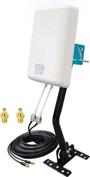 5G/ 4G/ LTE/WiFi/ 2x2 MIMO Antennas Outdoor Directional Panel Antenna for 4G LTE 5G Routers Verizon AT&T Sprint T-Mobile Home Internet with TS9 SMA Cable J-Mount Pole (Full Kit)
