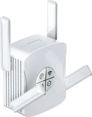 WiFi 6 Extender Signal Booste - 2.4Gbs Wireless Internet Booster for Home | 5G WiFi Repeater with Ethernet Port, Easy Setup