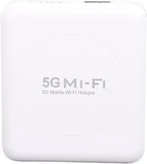 Portable 5G WiFi 6 Router with Dual - Mode 5G 1.6Gbps, 10000mAh Battery, Plug and Play SIM Support for Travel Outdoor Home Use