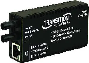 Transition Networks Stand-Alone Mini 10/100 Bridging - Fiber Media Converter (M/E-PSW-FX-02(SC) NA)