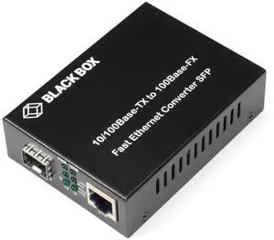 Black Box Network - LHC210A - Black Box Transceiver/Media Converter - 1 x Network (RJ-45) - Single-Mode, Multi-Mode - Fast Ethernet - 10/100Base-TX, 100Base-FX - 1 x Expansion Slots - SFP - 1 x SFP
