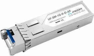 Axiom Memory - UF-SM-1G-S-D-AX - Axiom 1000BASE-BX-D SFP Transceiver for Ubiquiti - UF-SM-1G-S-D (Downstream) - for Data Networking, Optical Network - 1 x Simplex LC 1000BASE-BX10-D Network - Optical