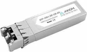 Axiom Memory - SFP-10G1-SR-UB-AX - Axiom 10GBASE-SR/1000BASE-SX SFP+ Transceiver for Ubiquiti - SFP-10G1-SR-UB - for Data Networking, Optical Network - 1 x LC 10GBASE-SR/1000BASE-SX Network - Optical