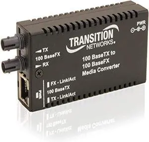 Transition Networks Stand-Alone Mini Fast Ethernet Media Converter (M/E-TX-FX-01(SC)-NA)