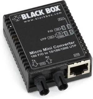 Black Box FST ETH MED CNV 10/100/1000Mbps COP to 100Mb MM FBR 1310nm 5km ST