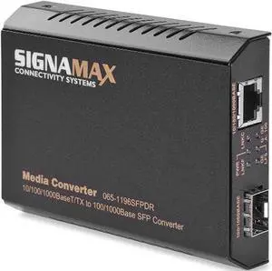 065-1196SFPDR 10/100/1000 to 100/1000 SFP Media Converter 10/100/1000BaseT/TX to Dual-Rate 100Base or 1000Base SFP Media Converter