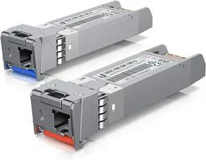 Ubiquiti Networks 10Gbps SFP+ Single-Mode U Fiber Module, 328' Cable Distance, 2X LC Connector, 2 Pack
