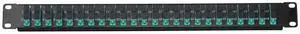 Ultra Spec Cables - 24 Port SC Duplex Fiber Patch Panel (Loaded 1u) 19" (24 Port SC Duplex, Aqua 10/40/100GB MM)
