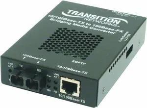 TRANSITION NETWORKS 10/100 Bridging Converter RJ45 to 100BFX Sm Sc 20KM