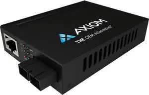 Axiom Memory - MCP32-F1-M3S2-AX - Axiom 1Gbs POE RJ45 to 1000BASE-SX Fiber Media Converter - MMF, SC, 2km, 1310nm - Network (RJ-45) - 1x PoE (RJ-45) Ports - 1 x SC Ports - Multi-Mode - Gigabit