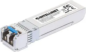 Intellinet 10GBase-LR SFP to LC Single-Mode 10G Fiber Transceiver - HP/HPE Compatible - HP J9151A / J9151D / JD094A / JD094B - Wavelength 1310 nm - Hot Plugging - Up to 6.2 mi. - DDM/DOM - 508759
