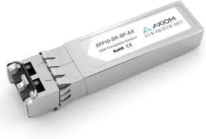 Axiom Memory - SFP10-SR-SP-AX - Qlogic SFP+ Module - for Data Networking, Optical Network - 1 LC 10Gbase-SR Network - Optical Fiber Multi-Mode - 10 Gigabit Ethernet - 10Gbase-SR