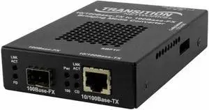 TRANSITION NETWORKS Empty Sfp Slot 10/100 RJ45 Btx Media Converter