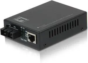 FVT-2001 Network Media Converter 100 Mbit/s 1310 nm / Multi-Mode / 10/100TX > 100FX SC MM/2 km/h Black