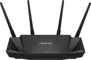 ASUS RT-AX3000 Ultra-Fast Dual Band Gigabit Wireless Router - Next Gen WiFi 6, Adaptive QoS, and AiProtection by Trend Micro | 1x WAN, 4x 1G LAN, 1x USB 3.0 - AiMesh Compatible