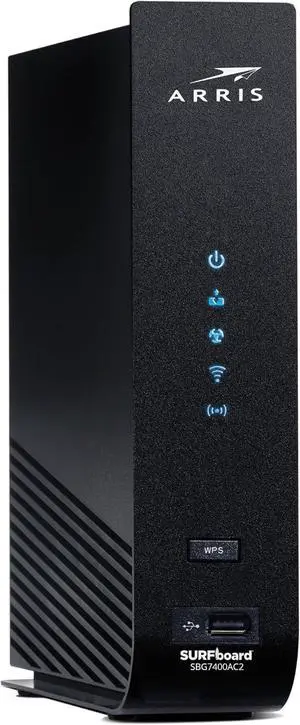 ARRIS (SBG7400AC2) - Cable Modem Router Combo - Fast DOCSIS 3.0 & AC2350 WiFi , Approved for Comcast Xfinity, Cox, Charter Spectrum & more , Four 1 Gbps Ports , 800 Mbps Max Internet Speeds
