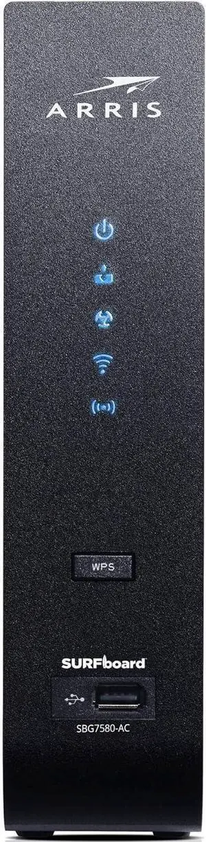 ARRIS SURFboard SBG7580AC 32x8 DOCSIS 3.0 Cable Modem / AC1750 Wi-Fi Router- Black