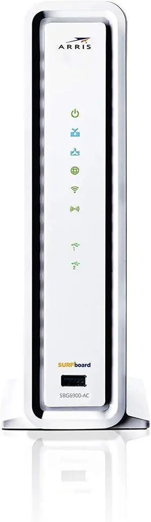 ARRIS SURFboard SBG6900AC Docsis 3.0 16x4 Cable Modem/ Wi-Fi AC1900 Router - Retail Packaging - White