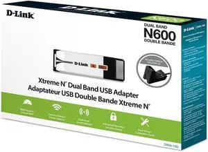 D-Link Wireless Dual Band N600 (300/300 mbps) USB Wi-Fi Network Adapter (DWA-160)