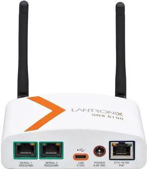 Lantronix Sgx 5150 Wireless Iot Gateway, 802.11A/B/G/N/Ac, 2Xrs232, USB, 10/100 Sgx5150202us