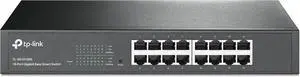 TP-Link 16 Port Gigabit Switch Easy Smart Managed Plug & Play Desktop/Rackmount Sturdy Metal w/ Shielded Ports Support QoS, Vlan, IGMP & Link Aggregation (TL-SG1016DE),Black