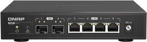 QNAP QSW-2104-2S-A-US: 2.5GbE RJ45 & 10G SFP+ Plug & Play Network Switch