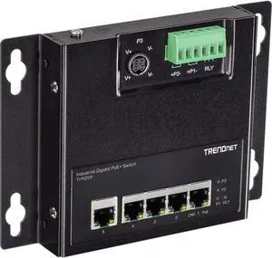 5-PORT INDUSTRIAL GIGABIT POE+ WALL-MOUNTED FRONT ACCESS SWITCH
