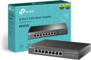 TP-Link Unmanaged 8-Port 2.5G Multi-Gigabit Desktop Switch, 802.3X Flow Control, 802.1p/DSCP QoS, Ideal for Small and Home Office with fanless Design, Metal Casing, Plug and Play (TL-SG108-M2)