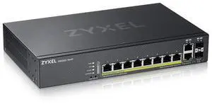 Zyxel 8-Port Gigabit Switch | Layer 2 Managed | PoE+ @ 180 Watt Budget | 2x Gigabit Combo Ports | Hybrid Cloud Mode [GS2220-10HP]