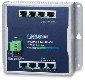 WGS-4215-8T Industrial 8-Port 10/100/1000T Wall-Mount Managed Switch (-4075C)