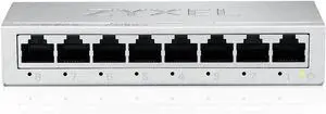 Zyxel 8-Port Gigabit Unmanaged Ethernet Switch, Ethernet Splitter, Desktop or Wall Mount [GS-108B v5]