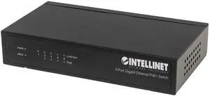 Intellinet 5-Port Gigabit Ethernet Poe+ Switch - 60W Power Budget, Power Output up to 30W Per Port, Unmanaged, Metal Case, Fanless - for Computer Networking Hub, Desktop, 3 Yr Mfg Warranty  561228