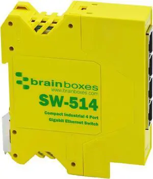 Brainboxes Compact Industrial 4 Port Gigabit Ethernet Switch