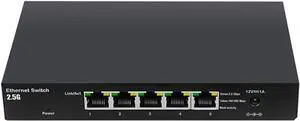 2.5G 5-Ports Unmanaged Ethernet Switch RJ45 Ports Auto-Negotiation Gigabit Switch 25Gbps Network Extension Server TXE239
