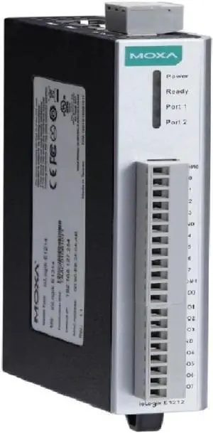 ioLogik E1240 - MOXA Universal I/O with 2-Port Ethernet Switch , 8 AIs, -10 to 60°C Operating Temperature
