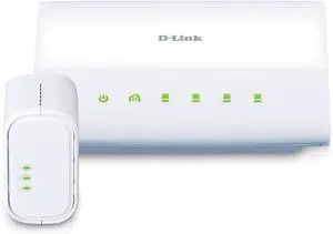 D-Link Systems, Inc. DHP-348AV PowerLine AV 4-Port Switch Mini Kit