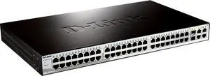 D-Link DES-1210-52 48 Port Smart Switch with 2 Gigabit Ports and 2 Combo SFP Gigabit Uplinks