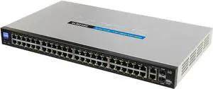 Linksys SLM248G 48-port 10/100 + 2-port 10/100/1000 Gigabit Smart Switch with 2 Combo SFPs